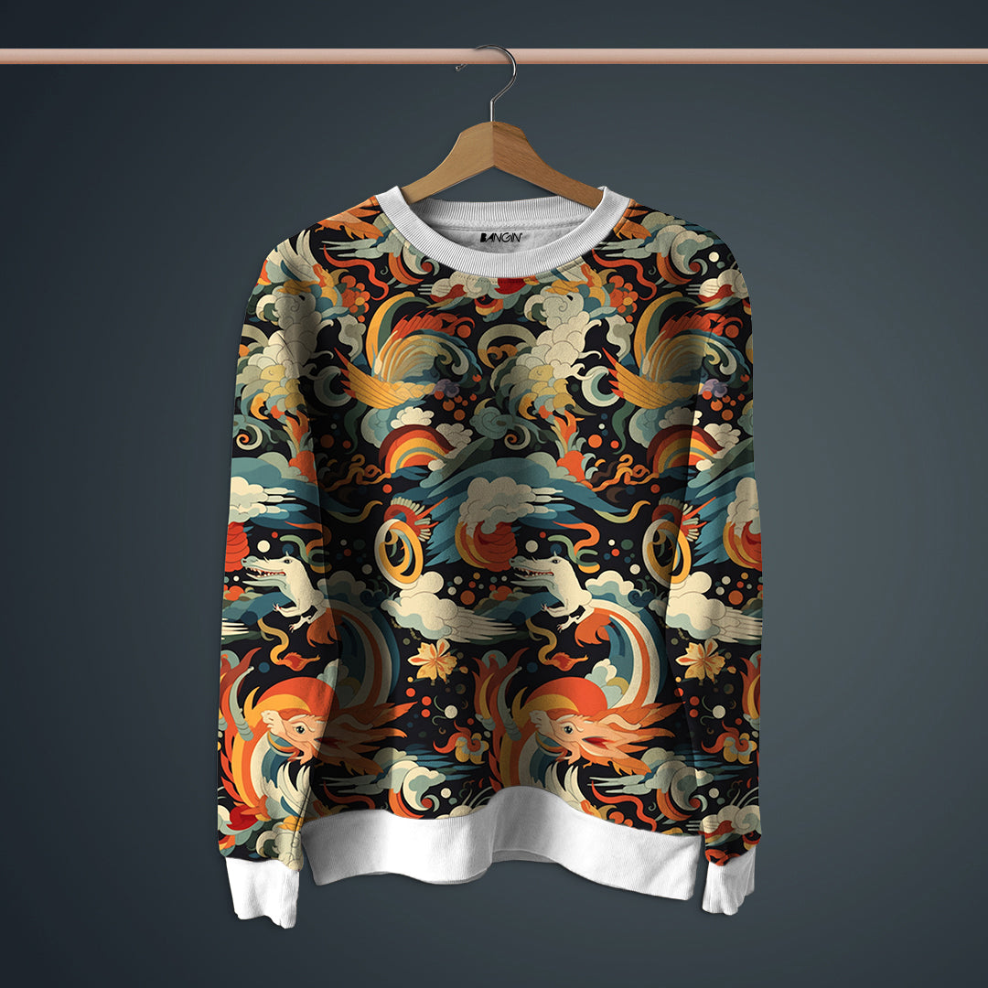 Lightweight Printed Sweatshirt #195