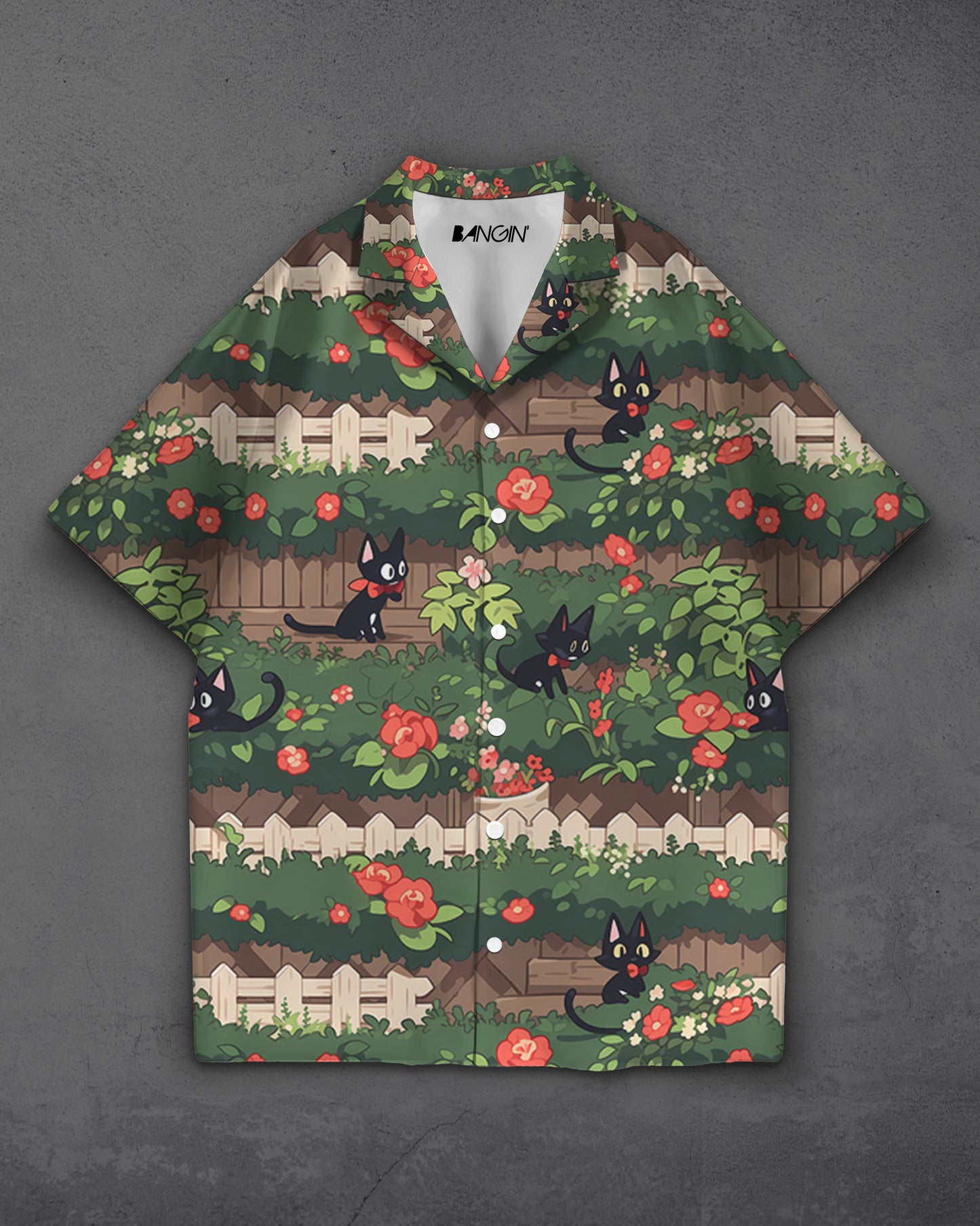 Hawaiian Shirt with Cuban Collar #855