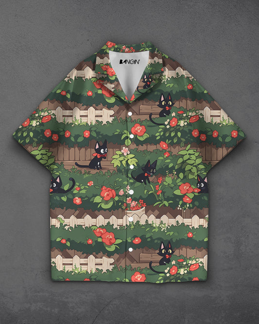 Hawaiian Shirt with Cuban Collar #855