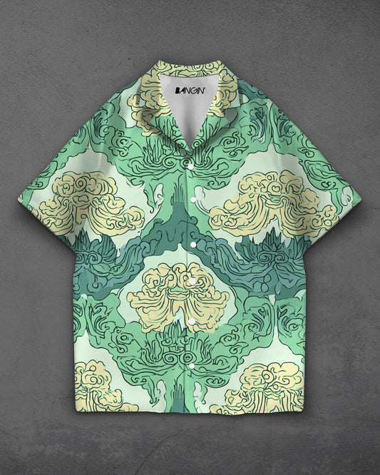 Hawaiian Shirt with Cuban Collar #828