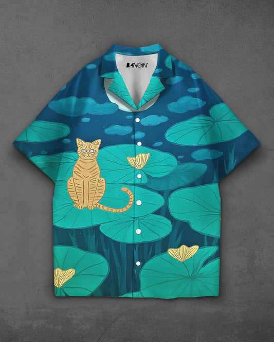 Hawaiian Shirt with Cuban Collar #829