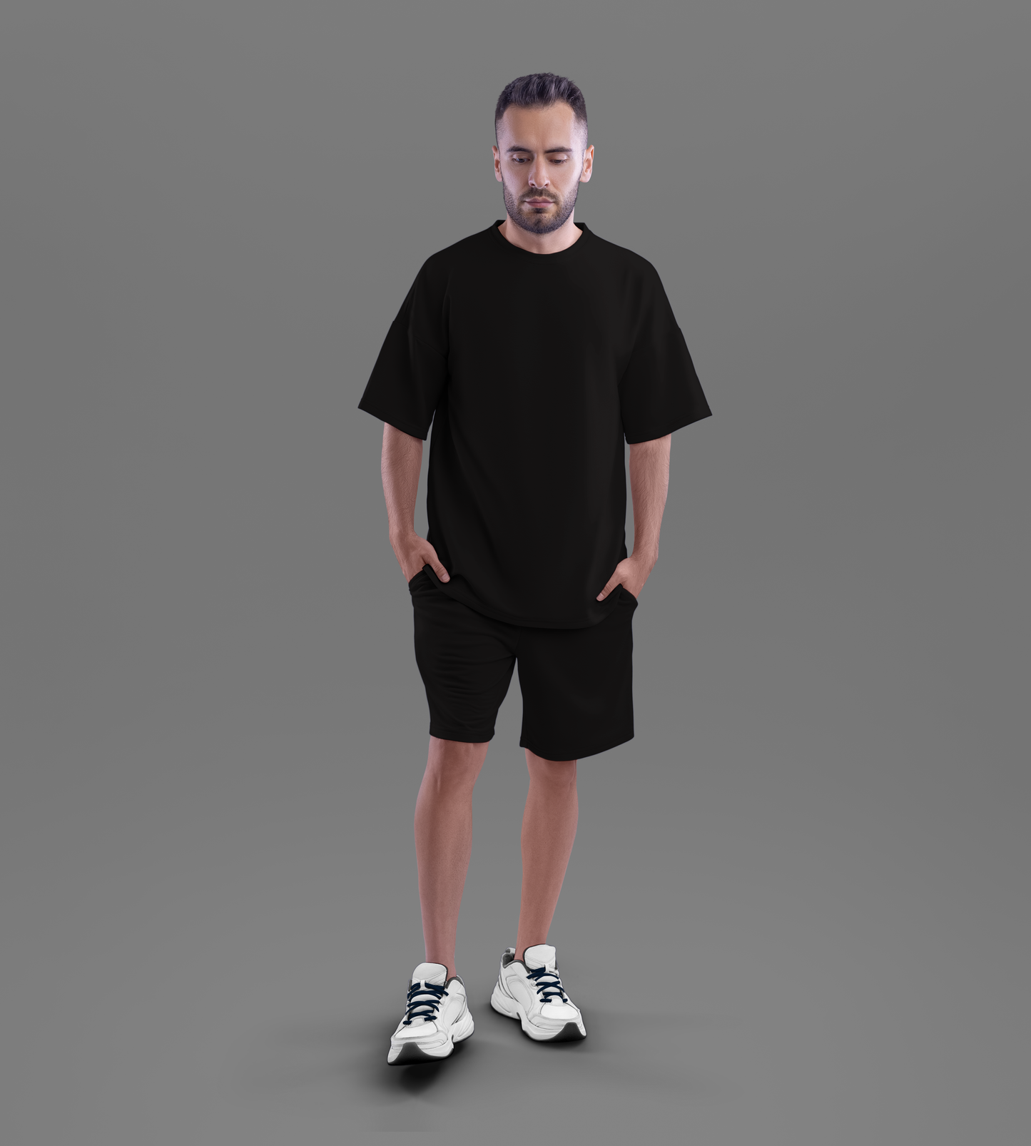 Oversized Tee & Shorts Co-ord Set (100% Cotton) #676