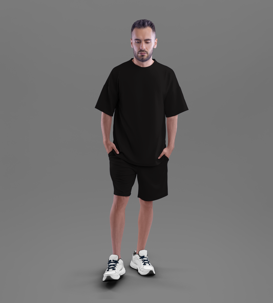 Oversized Tee & Shorts Co-ord Set (100% Cotton) #676