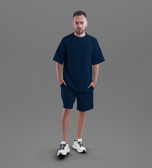 Oversized Tee & Shorts Co-ord Set (100% Cotton) #677