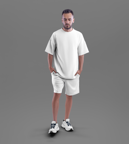 Oversized Tee & Shorts Co-ord Set (100% Cotton) #678