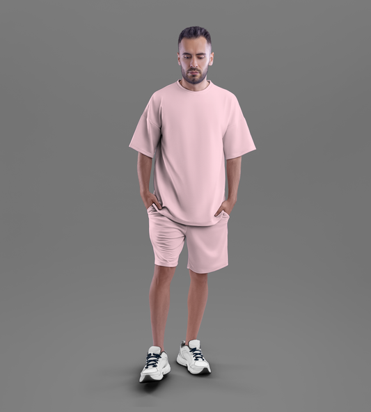 Oversized Tee & Shorts Co-ord Set (100% Cotton) #680