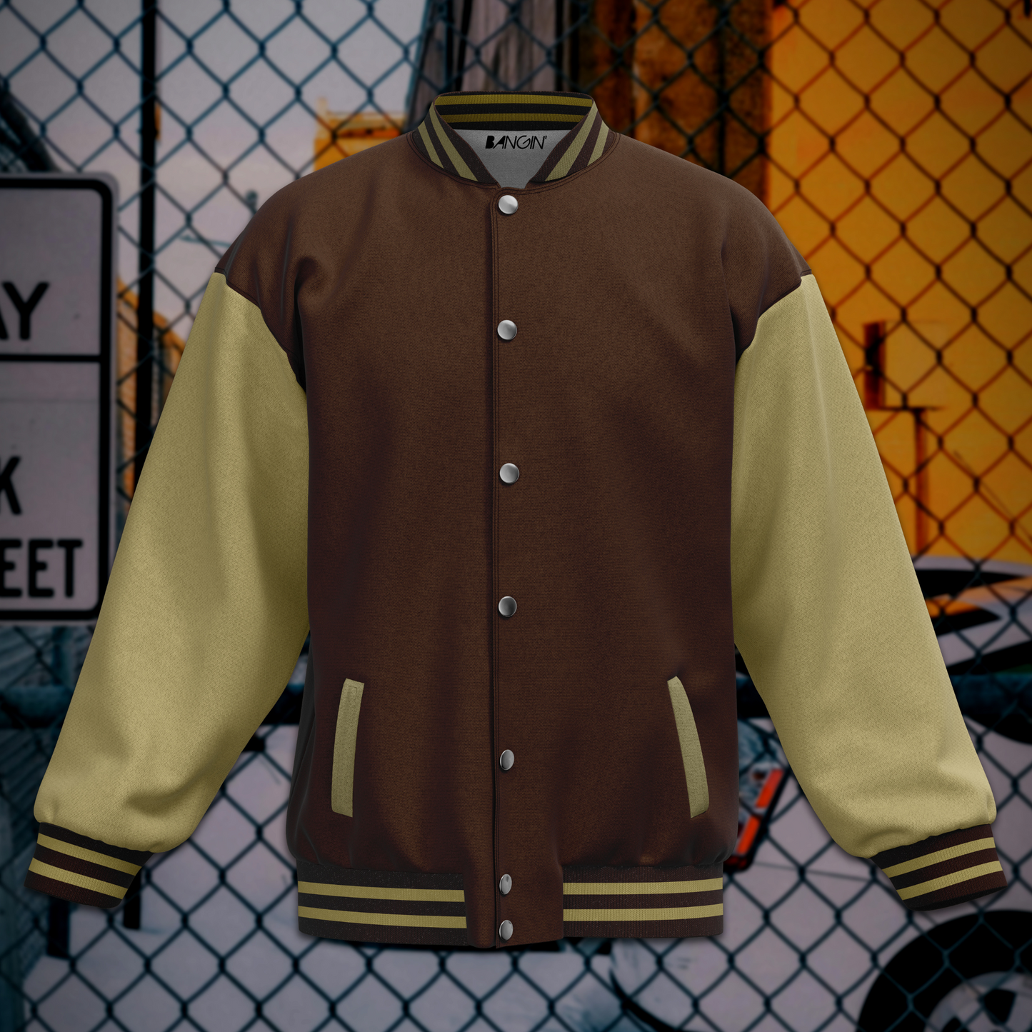 Vintage Street-Style Varsity Jacket #517