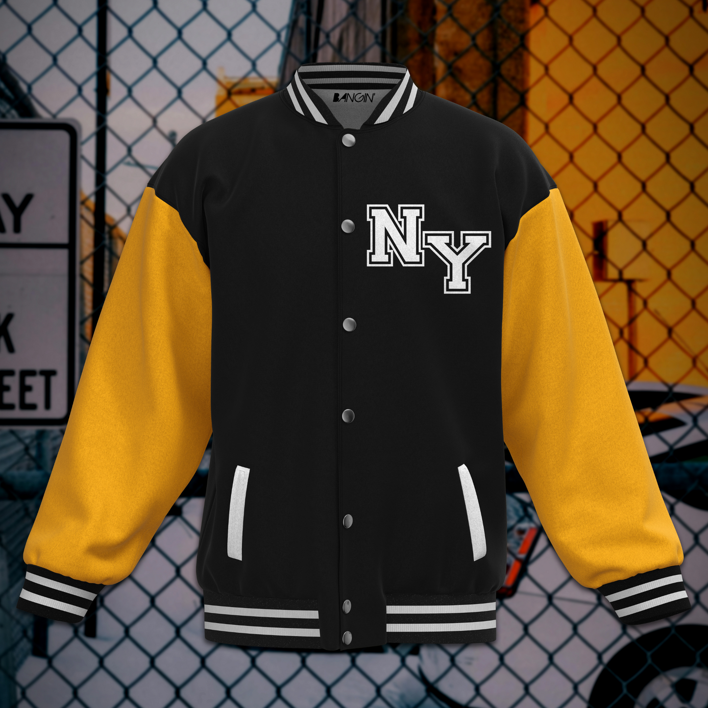 Vintage Street-Style Varsity Jacket #516