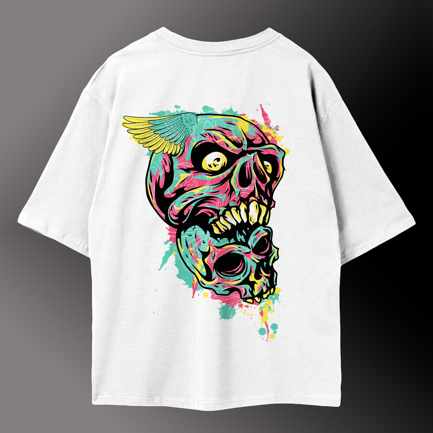 Printed Oversized Tee in Heavy GSM Cotton #438