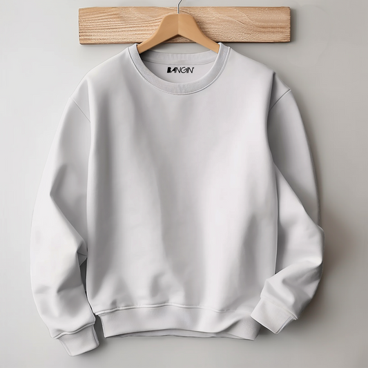100% Premium Quality Cotton Sweatshirt (White) #544