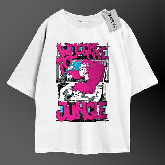 Printed Oversized Tee in Heavy GSM Cotton #441