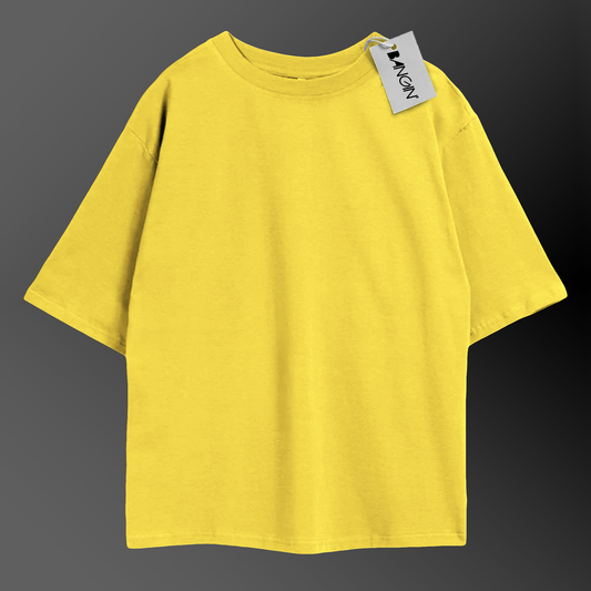 Canary Yellow Oversized Tee in 100% Organic Cotton #425