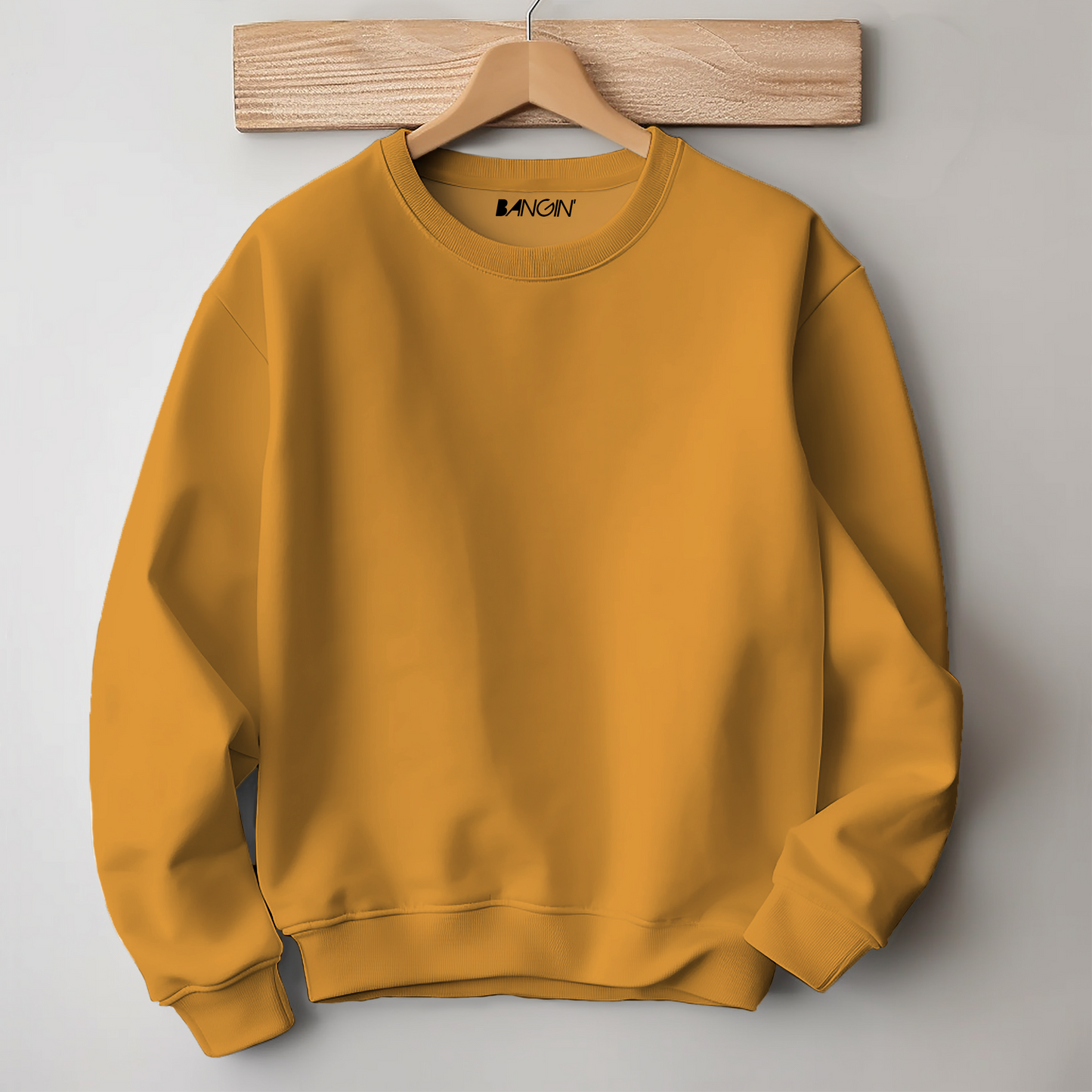 100% Premium Quality Cotton Sweatshirt (Electric Yellow) #503