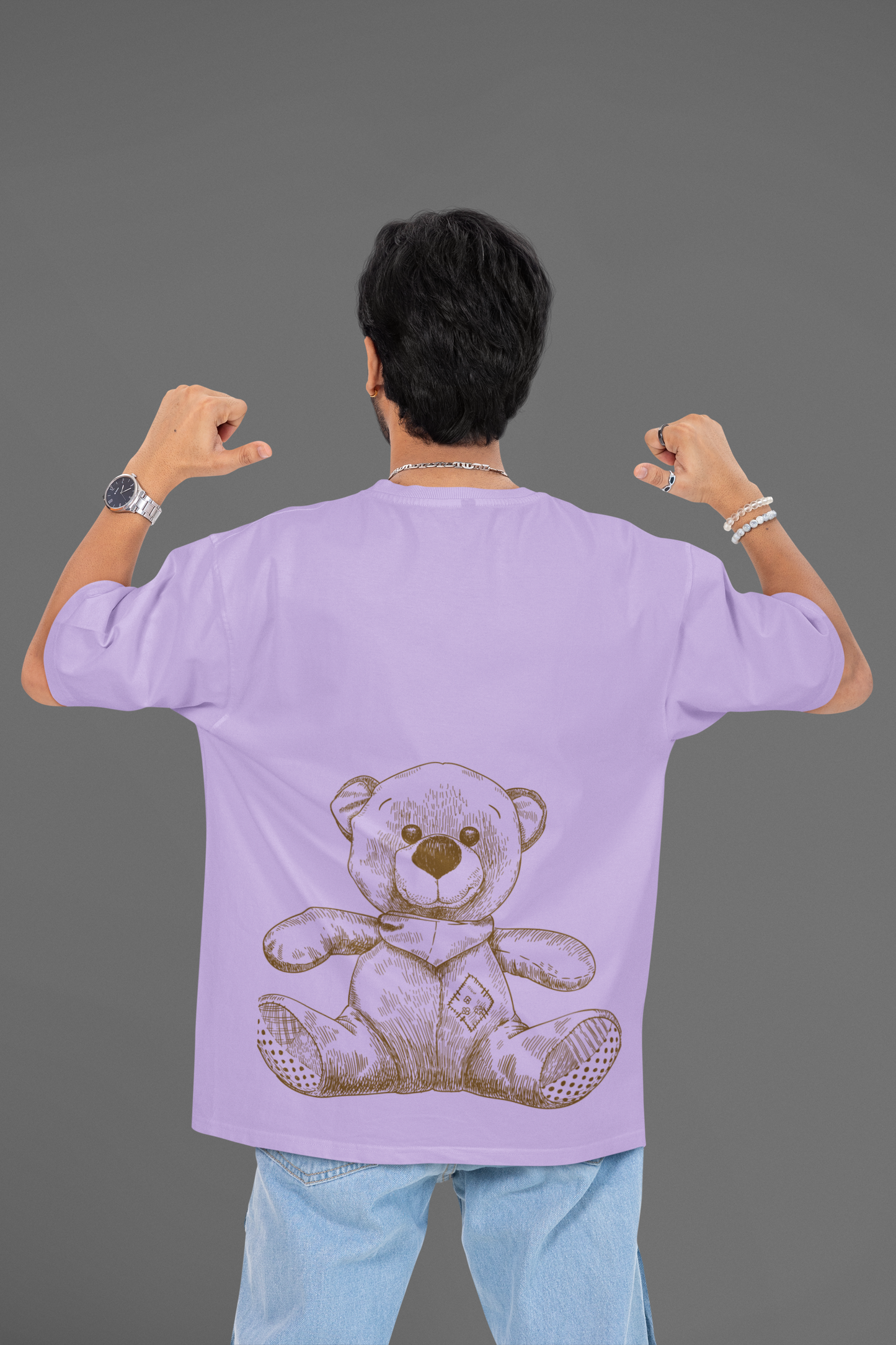 Printed Oversized Tee in 100% Organic Cotton #635
