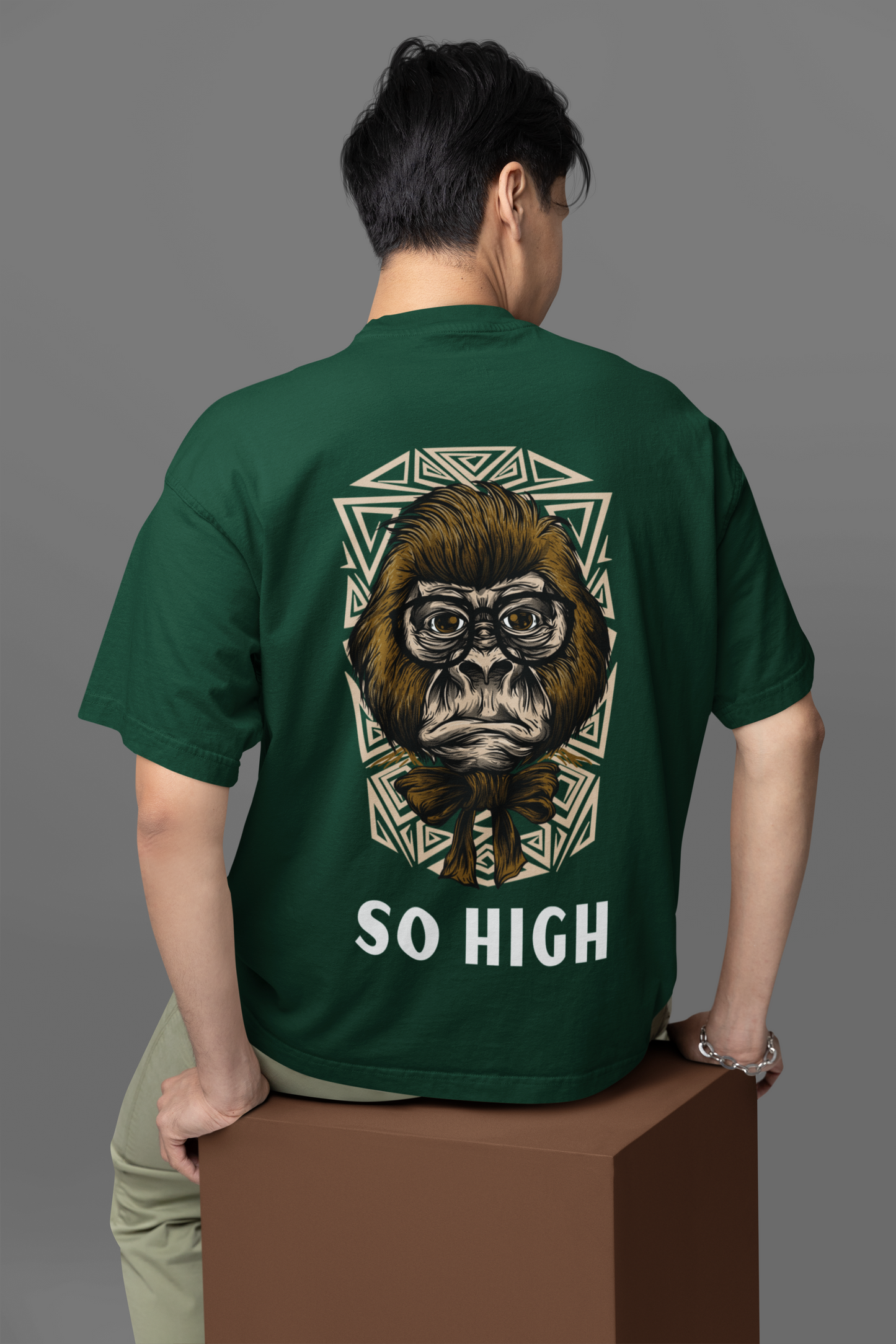 Printed Oversized Tee in 100% Organic Cotton #629