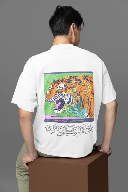 Printed Oversized Tee in Heavy GSM Cotton #630
