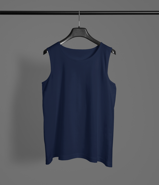 100% Cotton Tank Top in Heavy GSM #387 (Navy Blue)
