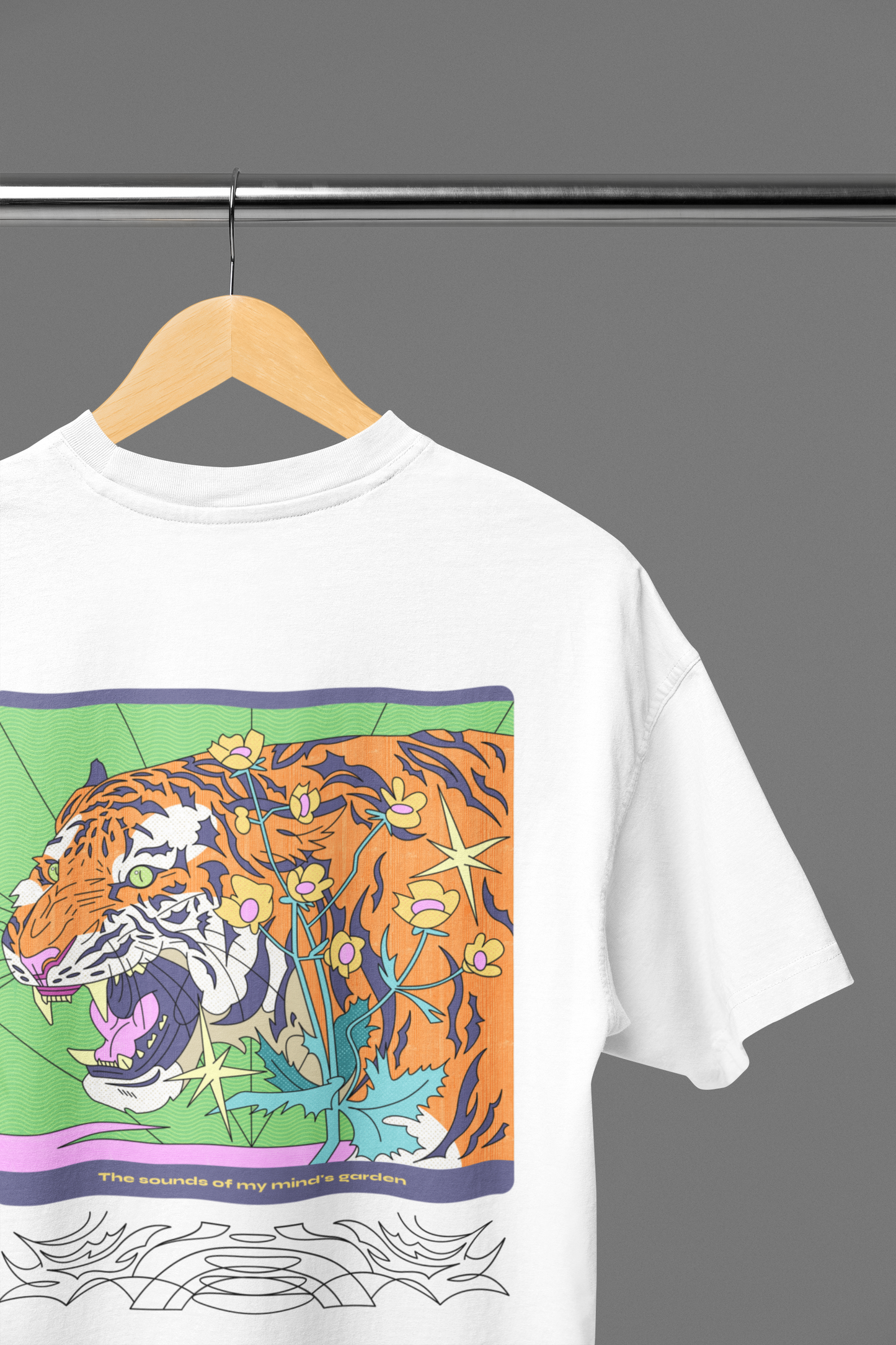 Printed Oversized Tee in Heavy GSM Cotton #630