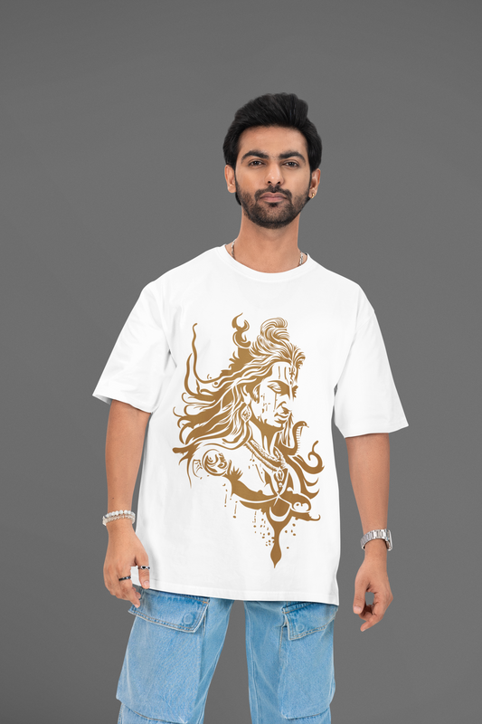 Printed Oversized Tee in Heavy GSM Cotton #634