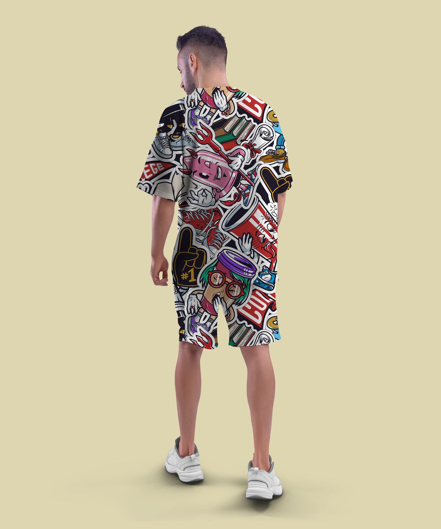 Oversized Tee & Shorts Co-ord Set #156