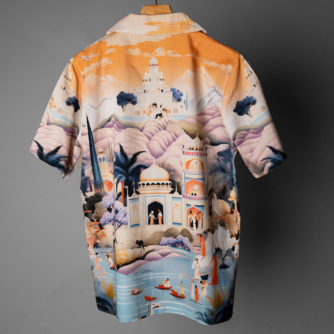 Premium Cotton Shirt with Cuban Collar #135