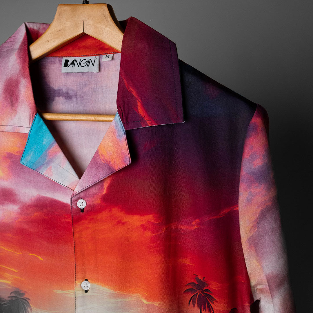 Premium Cotton Shirt with Cuban Collar #134