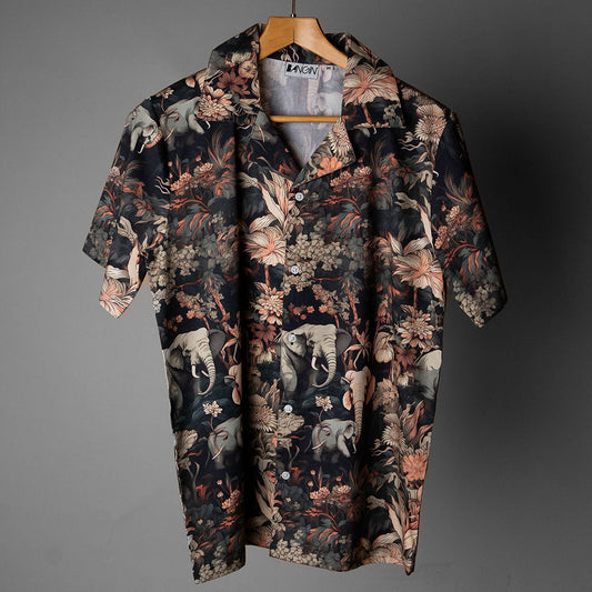 Hawaiian Shirt with Cuban Collar #136