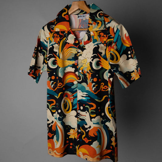 Hawaiian Shirt with Cuban Collar #138