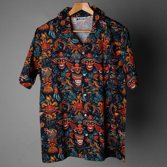 Hawaiian Shirt with Cuban Collar #133