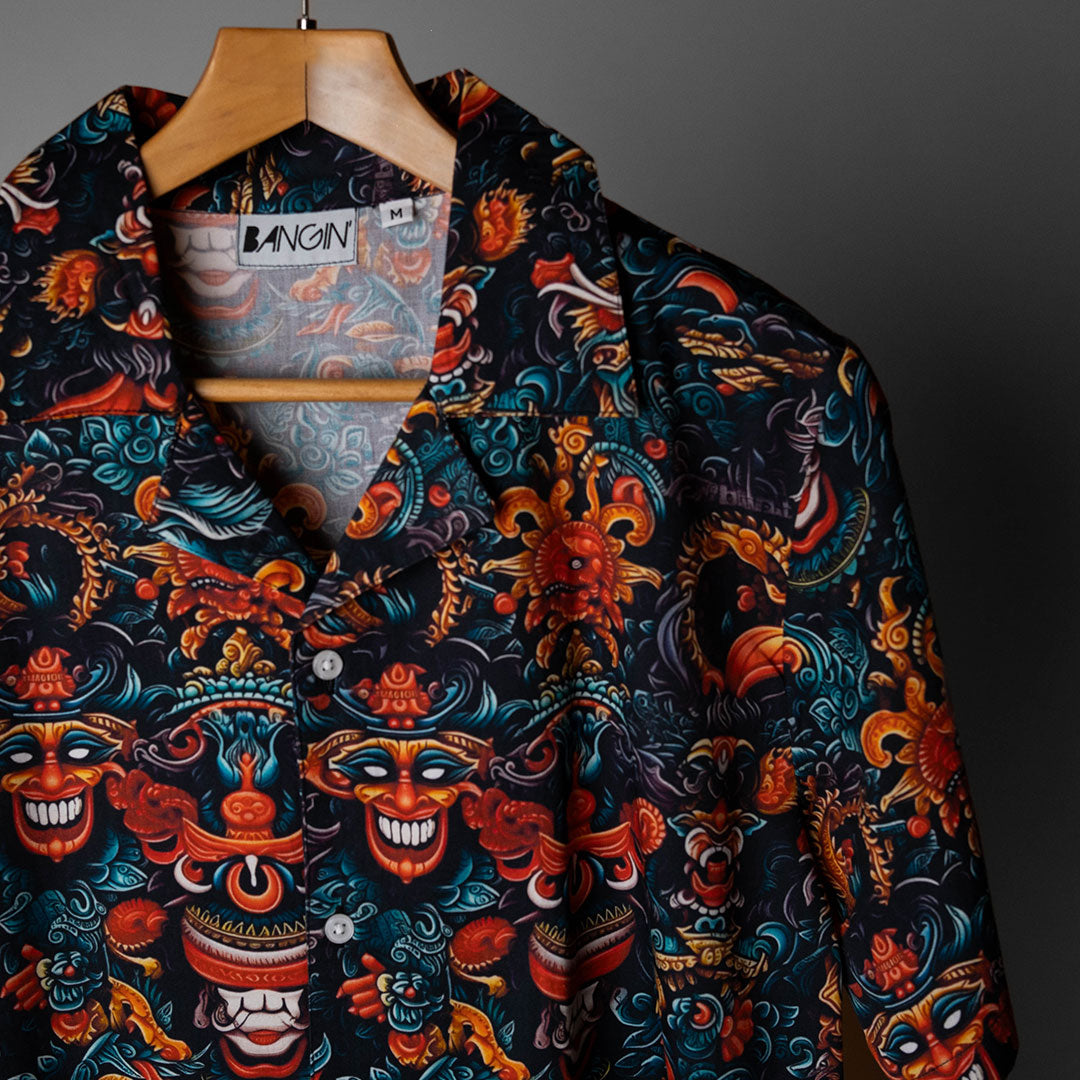 Premium Cotton Shirt with Cuban Collar #133