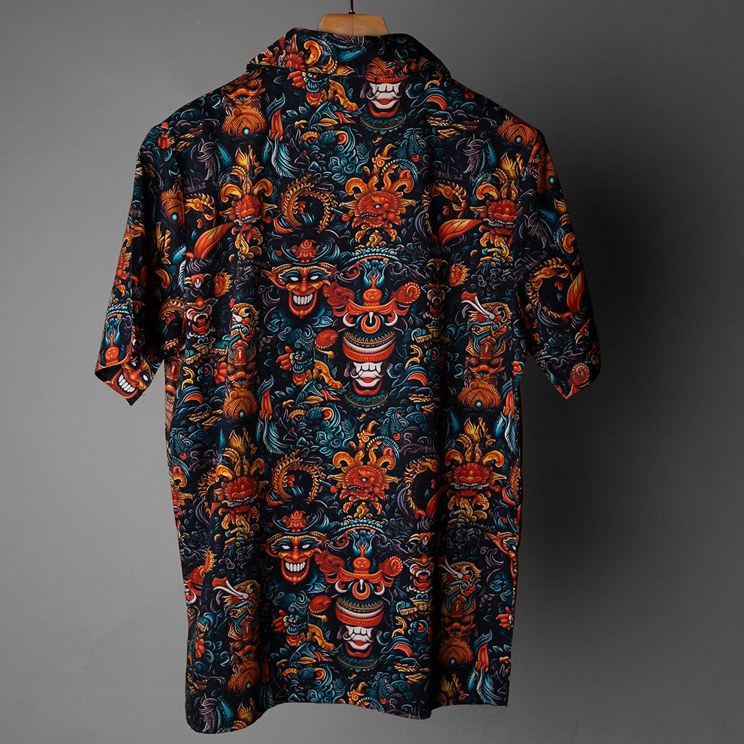 Premium Cotton Shirt with Cuban Collar #133