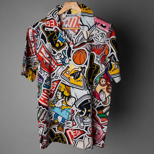 Hawaiian Shirt with Cuban Collar #139