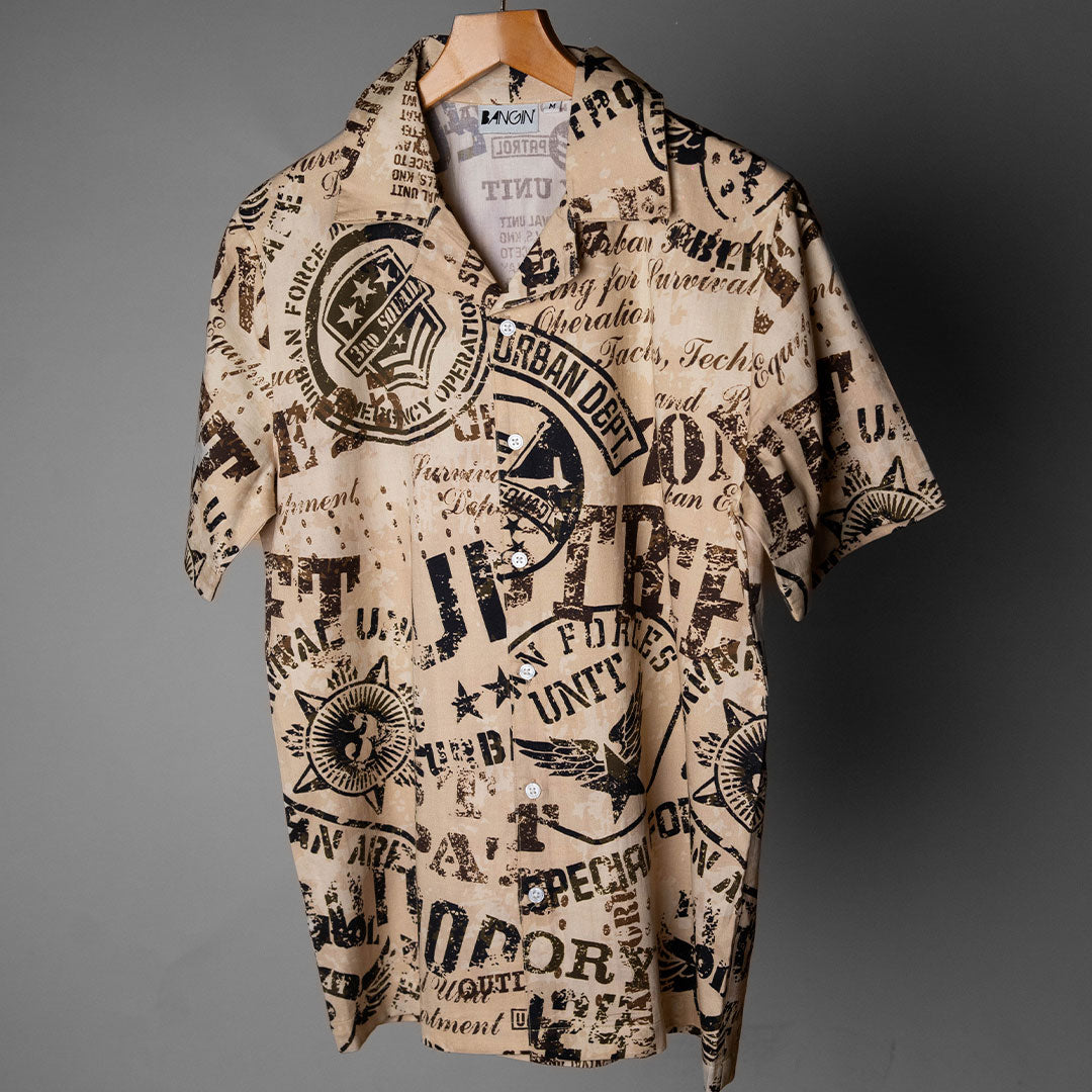 Premium Cotton Shirt with Cuban Collar #137