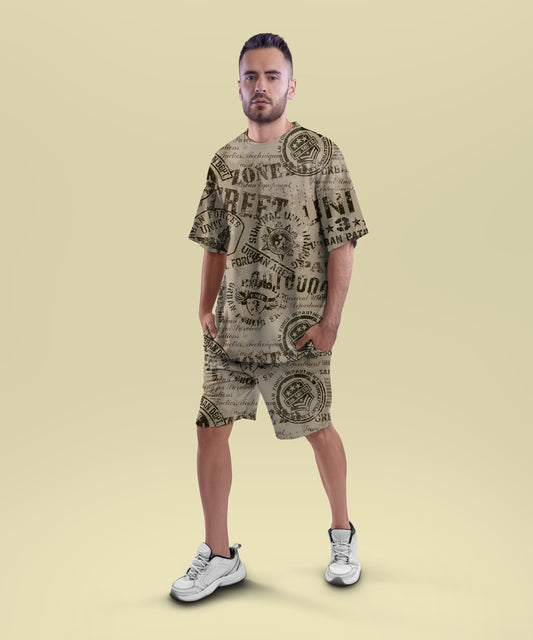 Oversized Tee & Shorts Co-ord Set #160