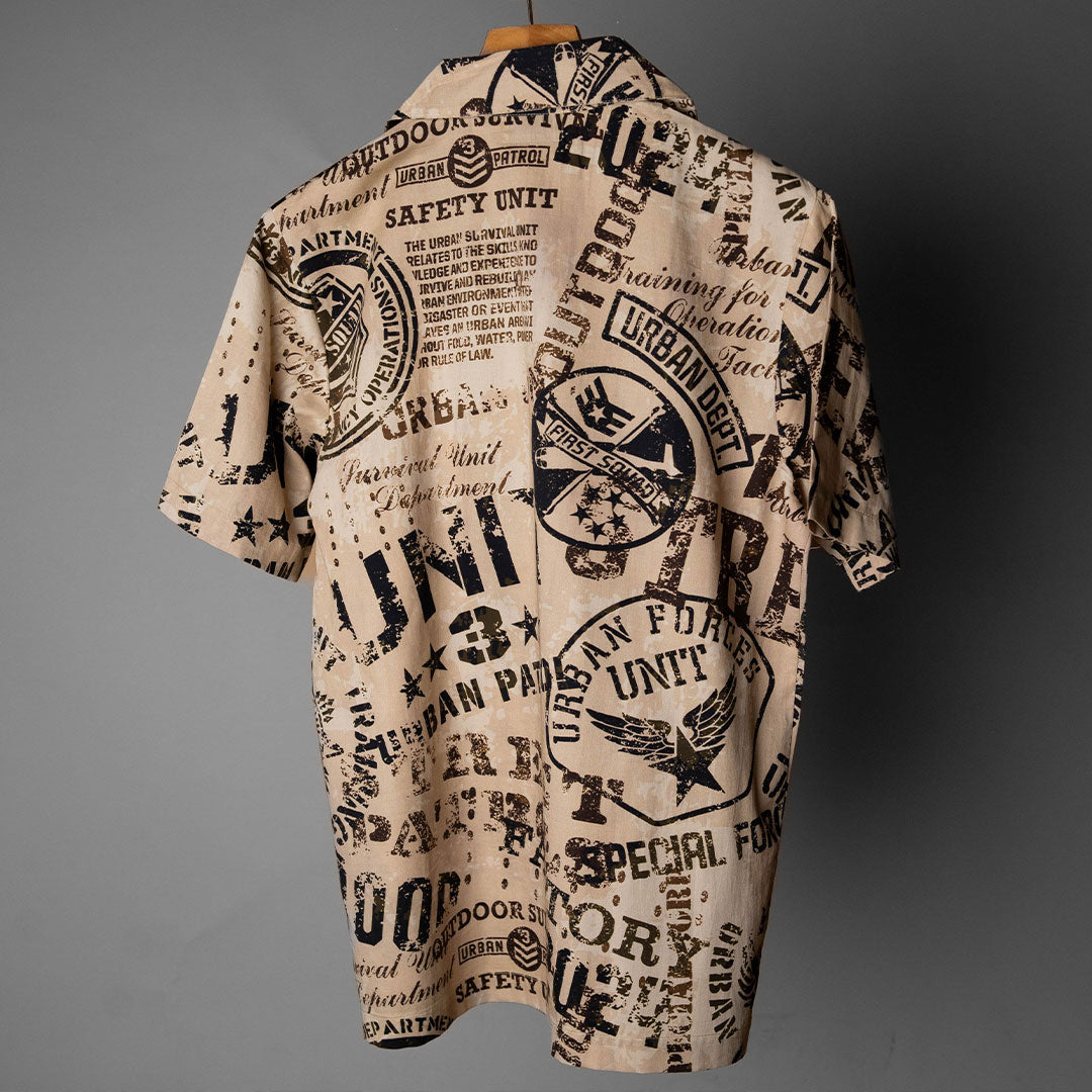 Premium Cotton Shirt with Cuban Collar #137
