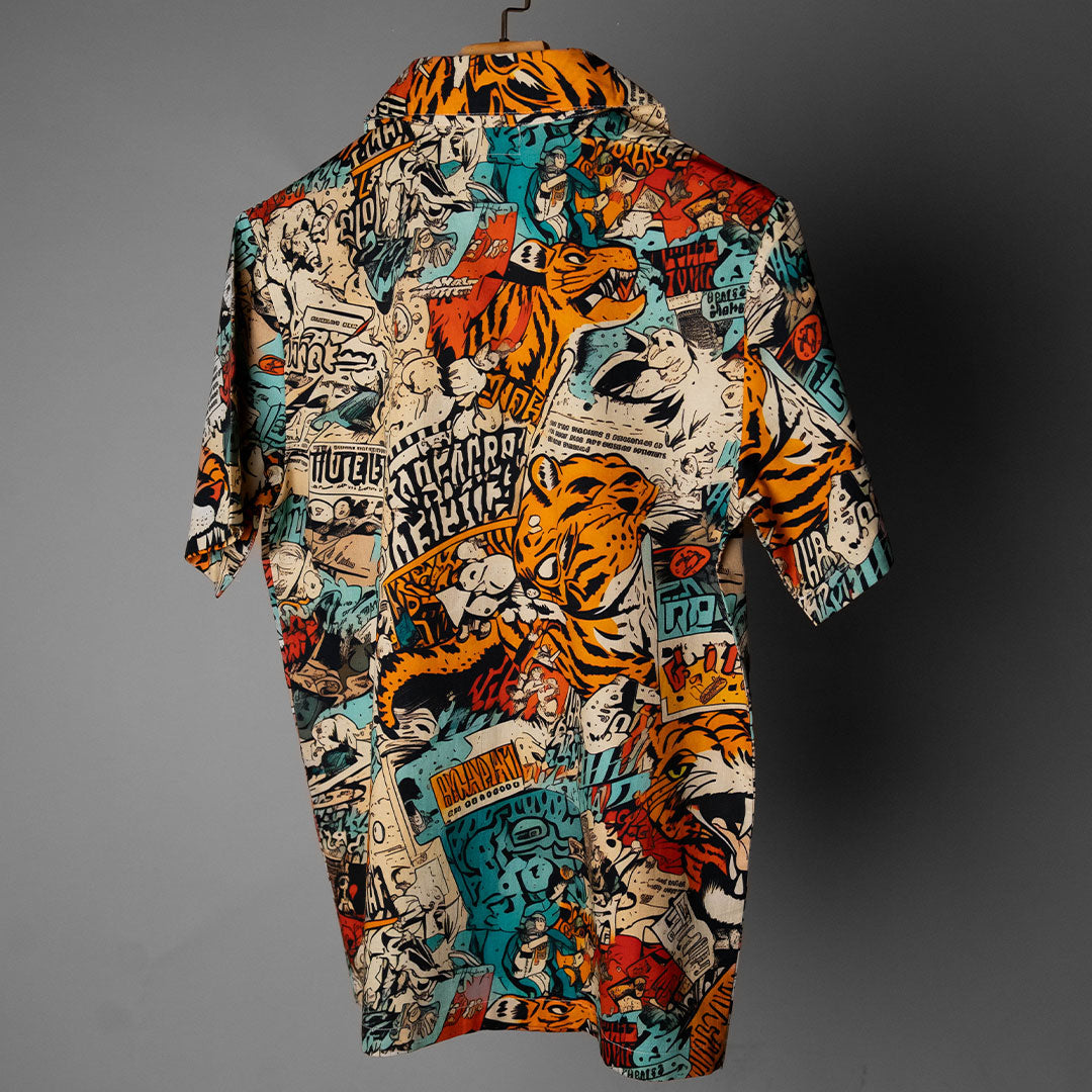 Premium Cotton Shirt with Cuban Collar #140
