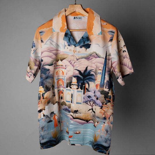 Hawaiian Shirt with Cuban Collar #135