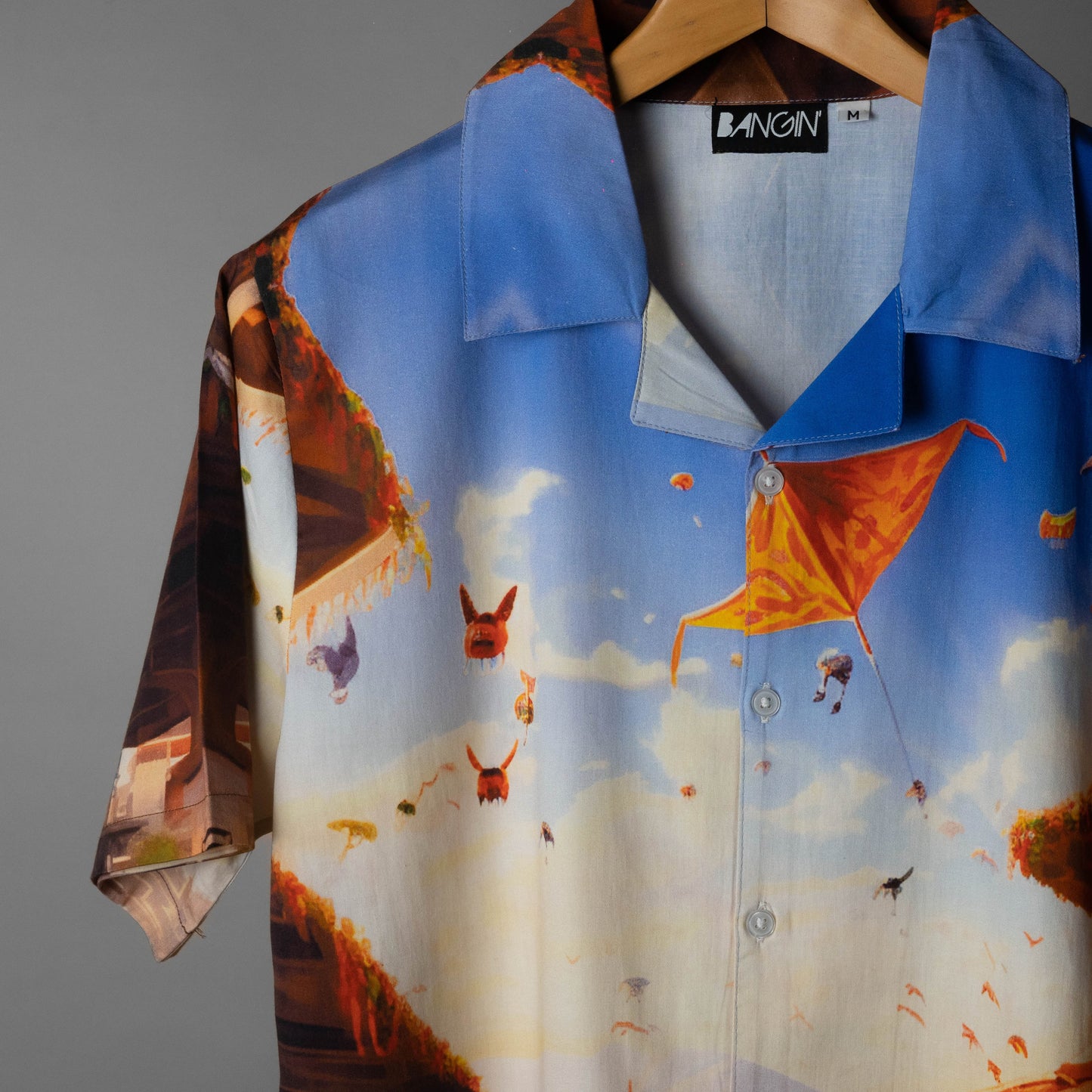 Premium Cotton Shirt with Cuban Collar #208