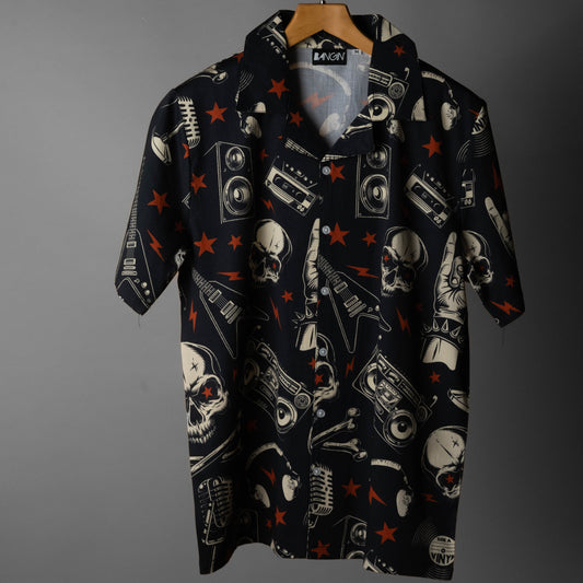 Hawaiian Shirt with Cuban Collar #212