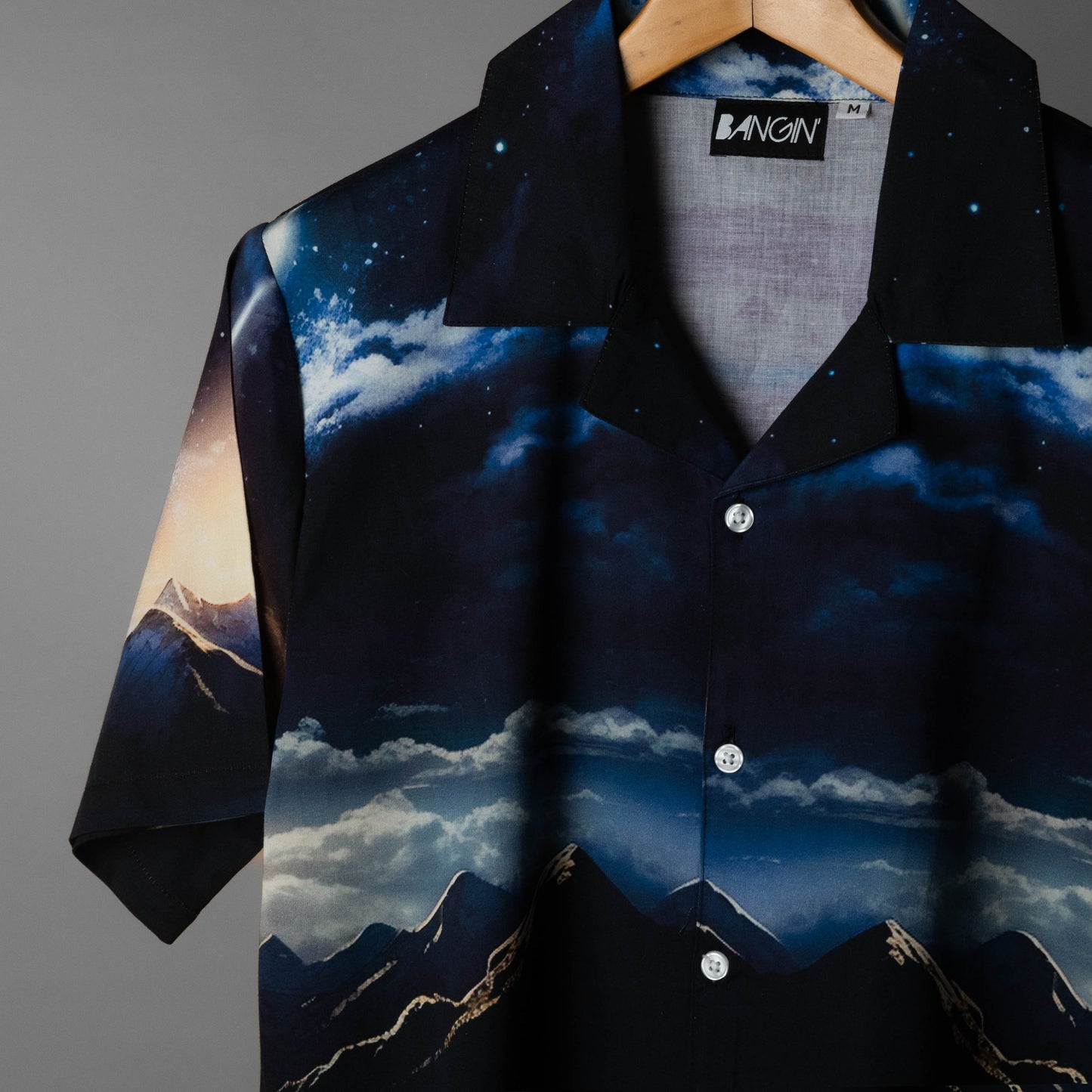 Premium Cotton Shirt with Cuban Collar #214
