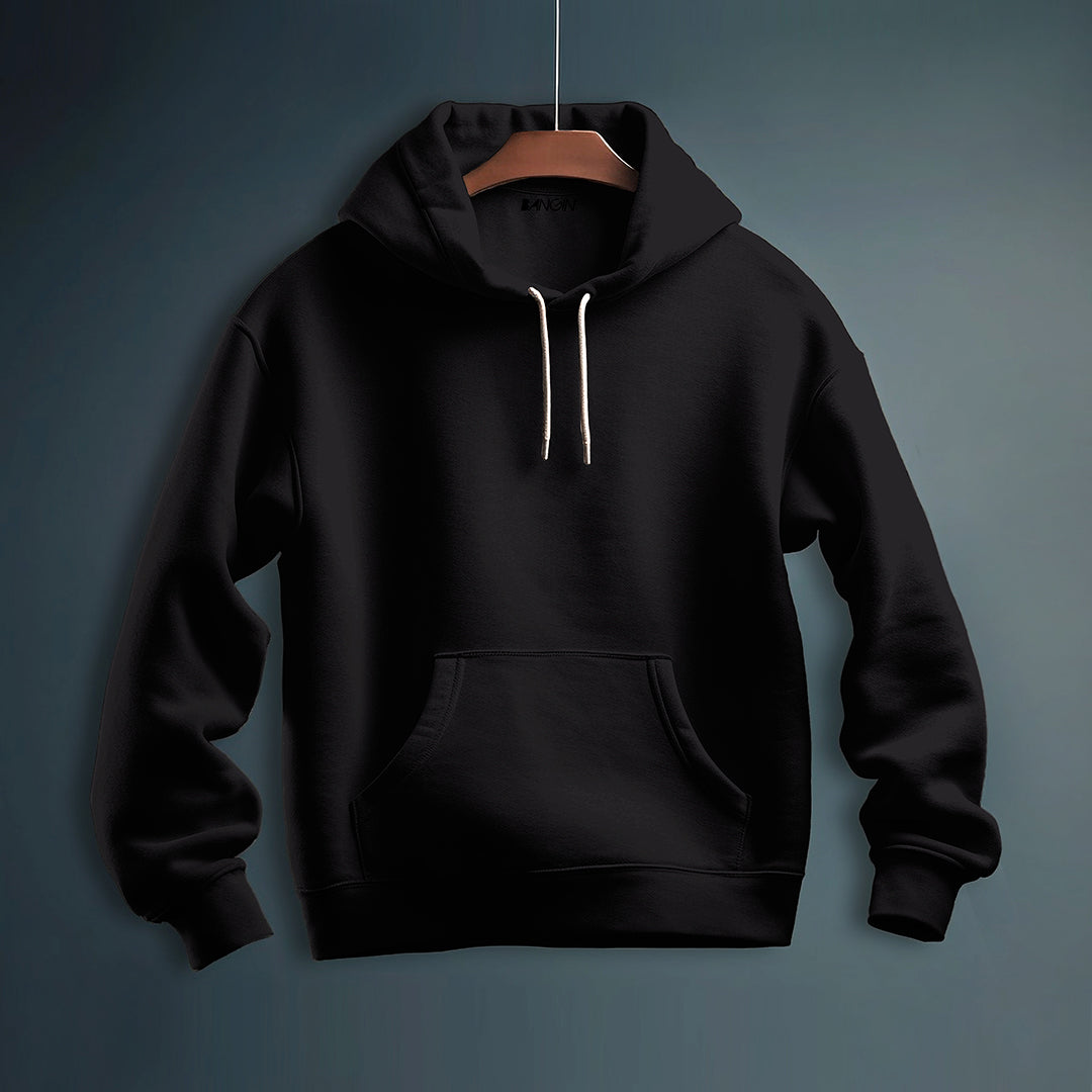 Premium Cotton Hoodie (Black) #206