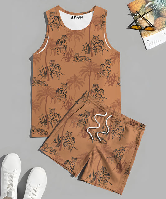 Printed Sando & Shorts Co-ord Set #647