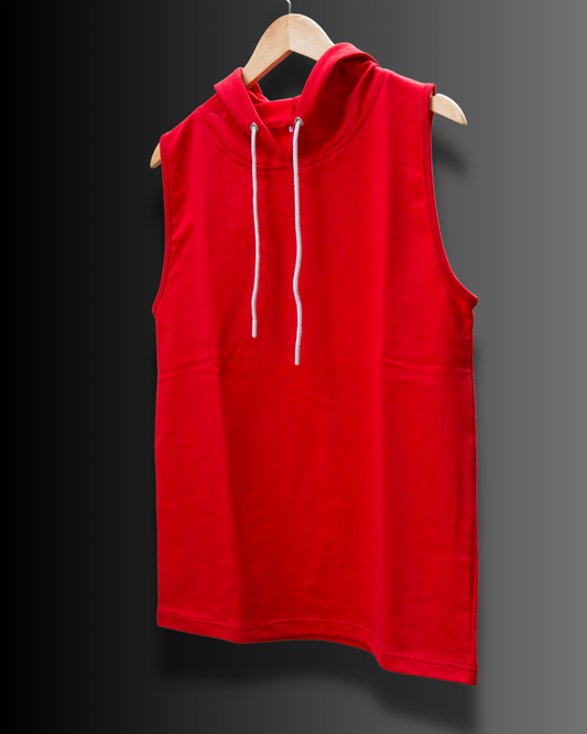 Hooded Tank Top in Premium Cotton #1003 (Fiery Red)