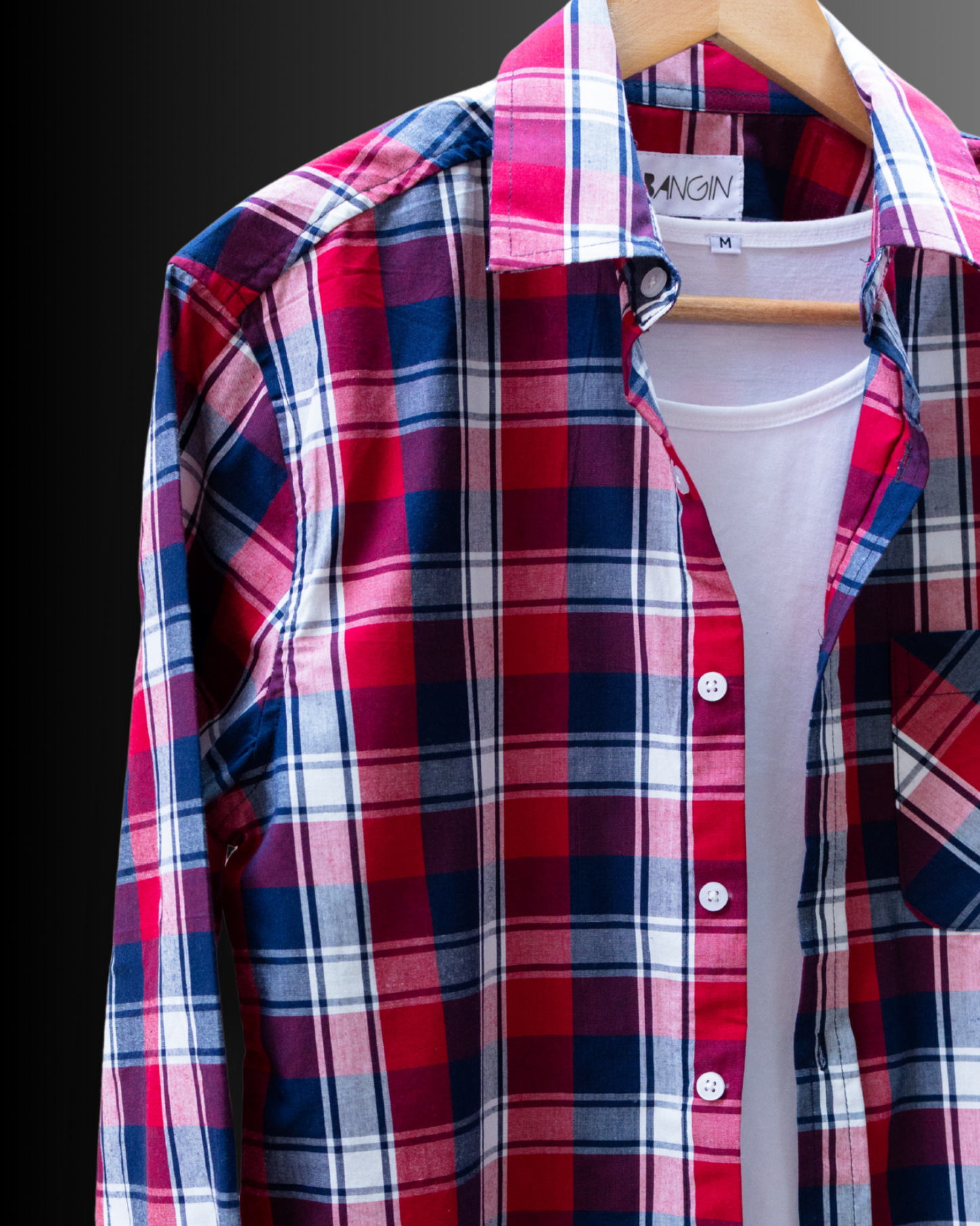 Redline Checks - Premium Plaid Shirt #1032