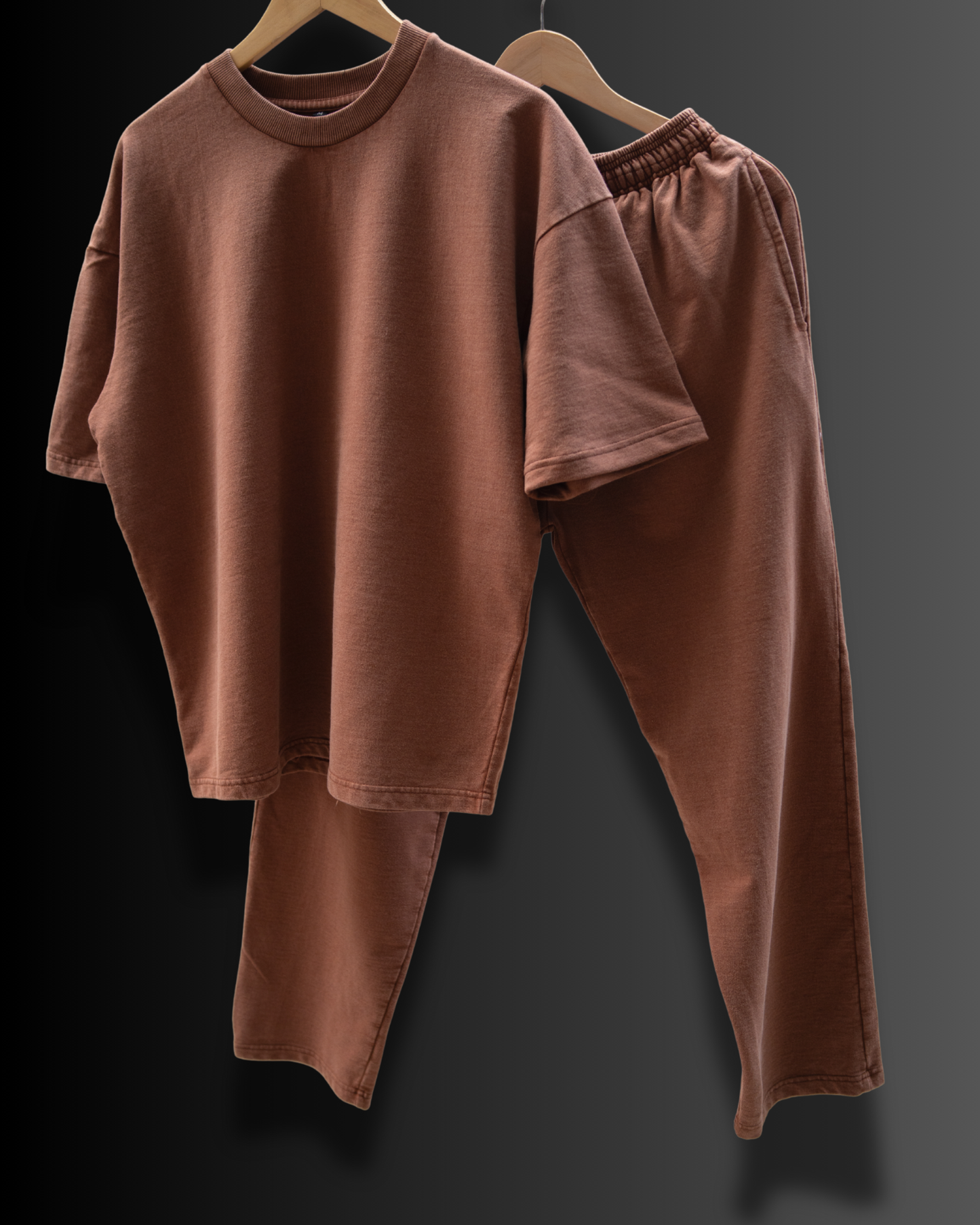 Acid-Washed T-shirt & Jogger Set #1077