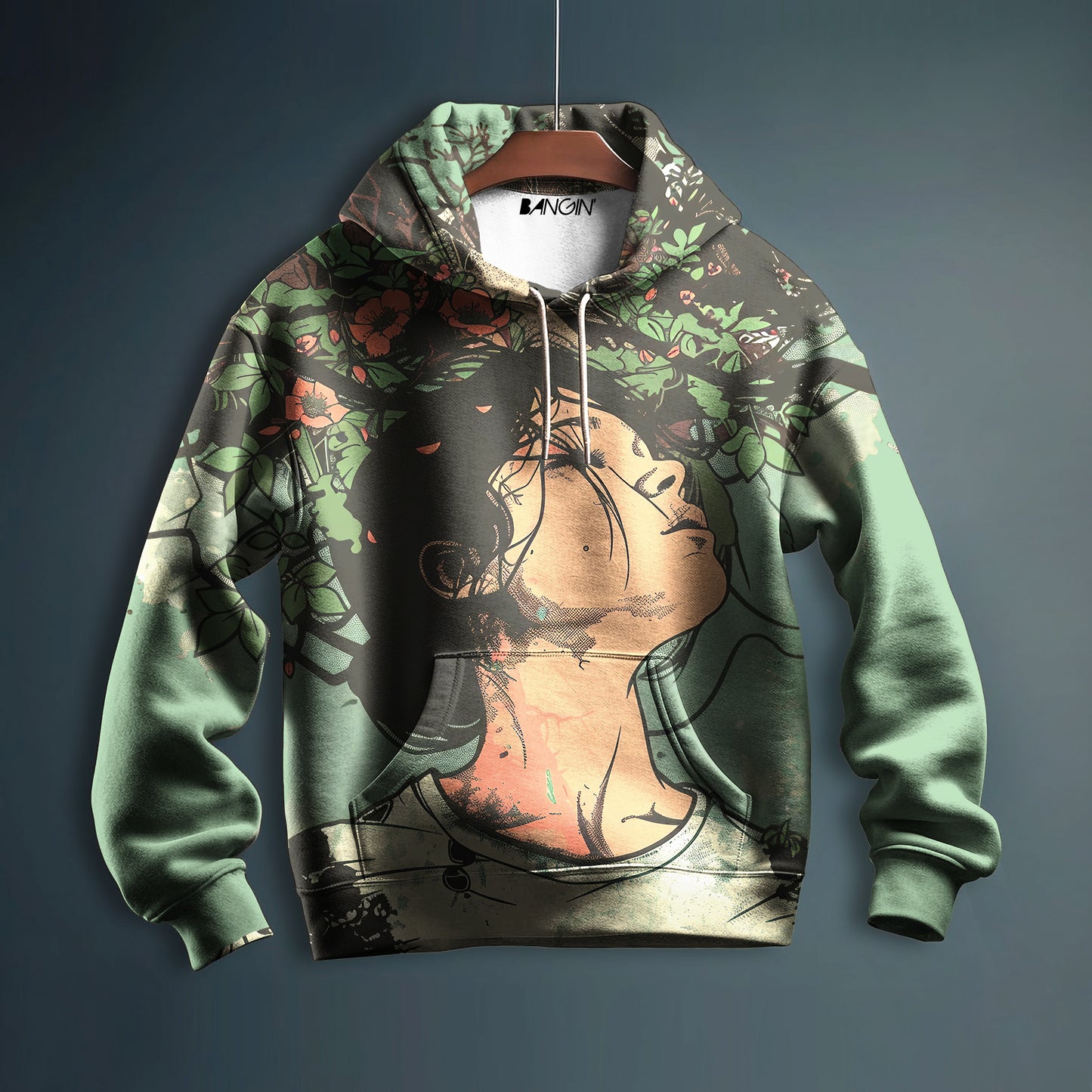 Psychedelic Printed Hoodie #601