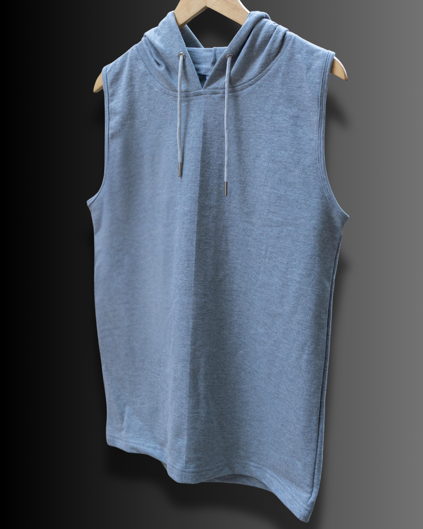 Hooded Tank Top in Premium Cotton #1049 (Melange Grey)