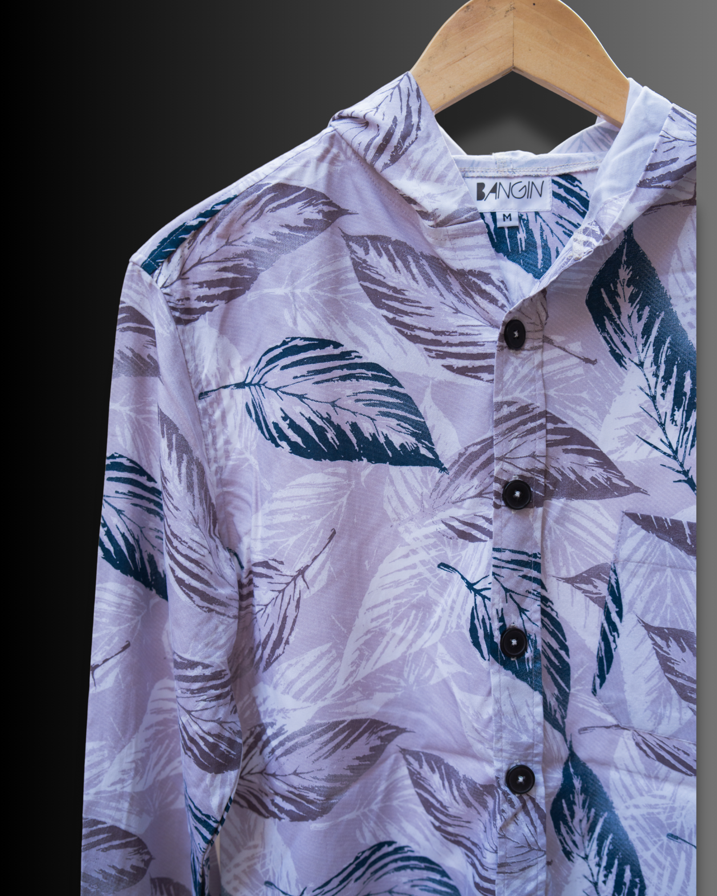 100% Cotton Hooded Shirt #1006