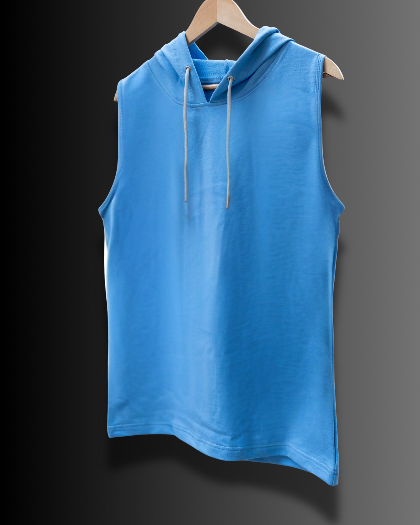 Hooded Tank Top in Premium Cotton #1050 (Silk Blue)