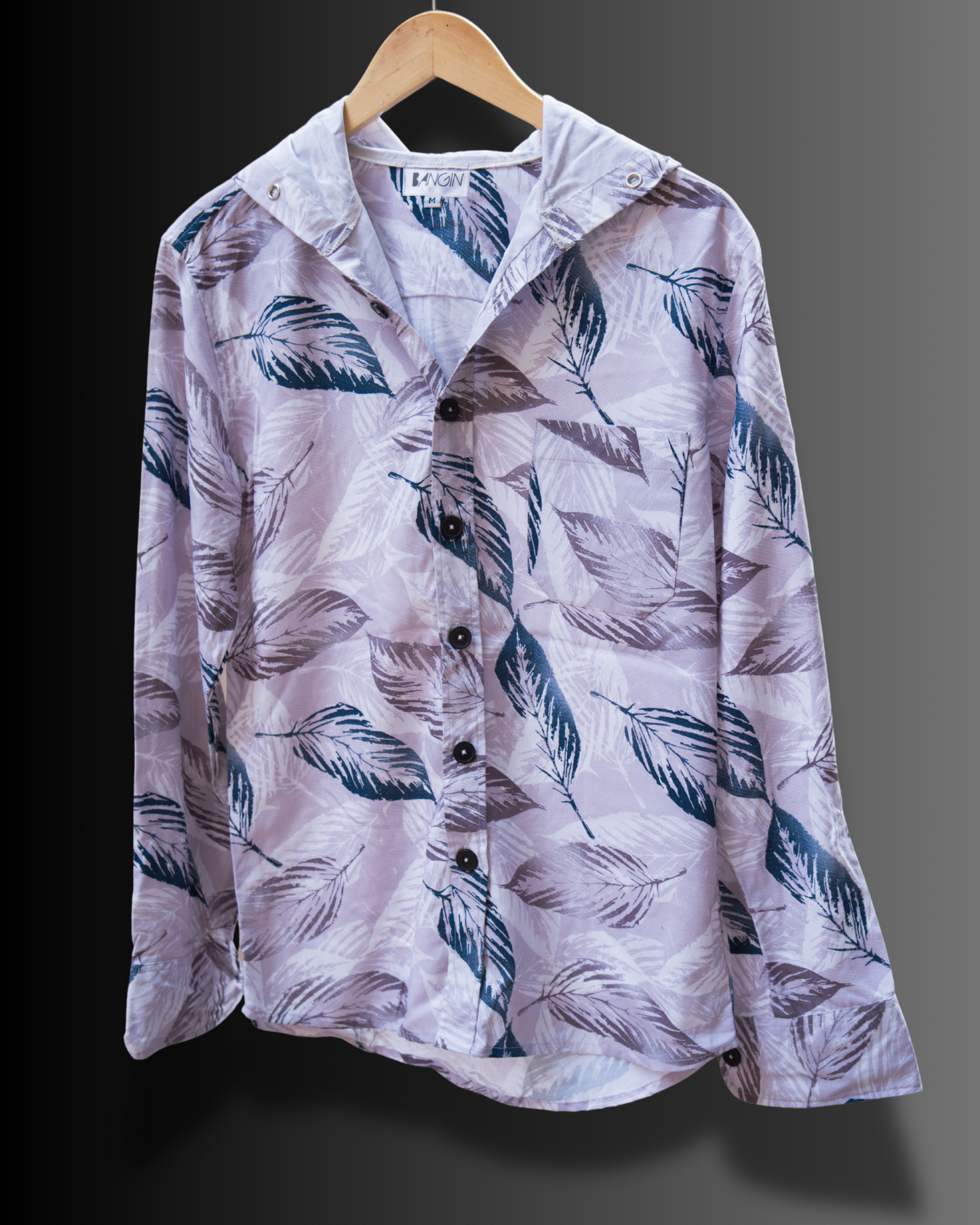 100% Cotton Hooded Shirt #1006